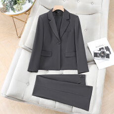 批发白领职业面试西装套装<b class='q'>女</b>夏季薄款教师职业高级感正装职场<b class='q'>西服</b>外套
