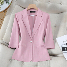 批发白领职业面试西装套装<b class='q'>女</b>夏季薄款教师职业高级感正装职场<b class='q'>西服</b>外套