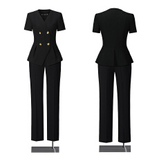 批发高级感西装外套女夏季新款通勤轻熟风休闲洋气时尚小西服<b class='q'>套装</b>