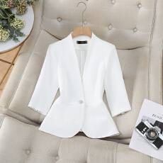 批发2025新款西装领中袖女西装外套收腰气质<b class='q'>职业</b>外套工作服显瘦