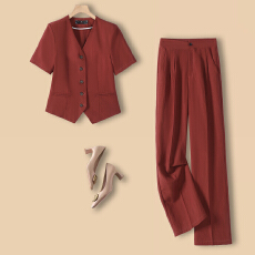 批发白领职业面试马夹女<b class='q'>夏</b>季薄款教师职业高级感正装职场马夹