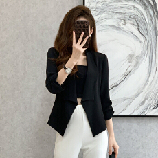 批发气质简约白色小披肩女2026夏季新款淑女名媛风七分袖<b class='q'>西装外套</b>薄款