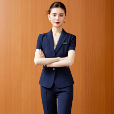 批发白领职业面试西装套装女夏季薄款教师职业高级感正装职场西服外套