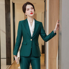 批发白领职业面试西装套装女夏季薄款教师职业高级感正装职场西服外套
