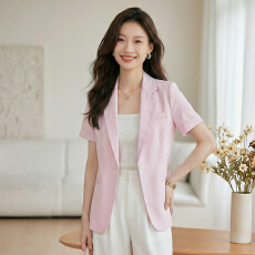 批发白领职业面试西装女夏季薄款教师职业高级感正装职场西服外套