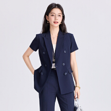 批发白领职业面试西装套装女夏季薄款教师职业高级感正装职场西服外套