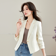 批发高级感西装女 2026 秋季新款修身显瘦通勤休闲短款小西服外套