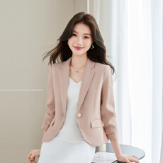 批发春秋西装女小个子高级感修身通勤小西服