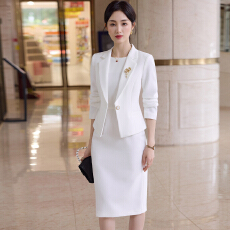 白领职业面试西装套装女夏季薄款教师职业高级感正装职场西服外套