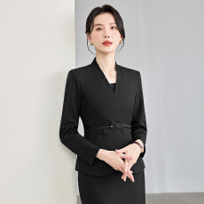 批发干练藏蓝职业西服套裤女修身显瘦通勤面试工装<b class='q'>酒店</b>接待正式<b class='q'>工作服</b>