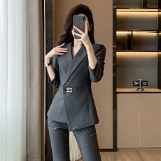 批发干练灰职业马甲套裤女知性职场面试<b class='q'>酒店</b>行政接待正式<b class='q'>工作服</b>女装