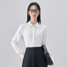 批发基础款正装白<b class='q'>衬衣</b>高腰黑色中长伞裙女教师面试简约知性成套穿搭