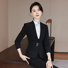 批发白领职业面试西装套装女夏季薄款教师职业高级感正装职场西服外套