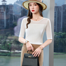 批发白领职业面试西衬衫女夏季薄款教师职业高级感正装职场衬衫