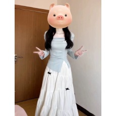 批发法式蓝色长袖连衣裙子女春装2025超火新款小个子香风气质长裙套装