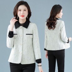 批发毛呢短<b class='q'>外套</b>女士装春秋冬2024年新款小个子风衣小香风时尚洋气上衣