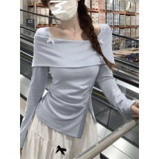 批发法式蓝色长袖连衣裙子女春装2025超火新款小个子香风气质长裙套装