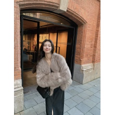 批发2024秋冬新款<b class='q'>海宁</b>皮草外套女环保狐狸毛加厚毛毛大衣显瘦小个子