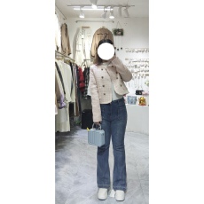 批发小香风短<b class='q'>外套</b>女装秋季2024年新款设计感短款粗花呢长袖百搭上衣潮