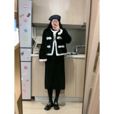 批发小香风羊羔毛绒外套女冬季小个子高级感气质名媛加厚保暖上衣棉服