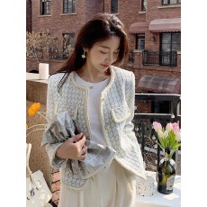 批发小香风<b class='q'>气质</b>短<b class='q'>外套</b>女秋冬季2024秋装新款时尚宽松百搭女士开衫上衣