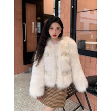 批发法式小香风羊羔毛绒外套女<b class='q'>秋</b>冬气质高级感加厚夹棉仿皮草长袖上衣