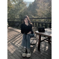 批发高级感超好看小香风黑色短款仿皮草小个子休闲加厚外套女装初冬款