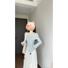 批发法式蓝色长袖连衣裙子女春装2025超火新款小个子香风气质长裙套装