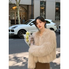 批发2024<b class='q'>秋</b>冬新款海宁皮草外套女环保狐狸毛加厚毛毛大衣显瘦小个子