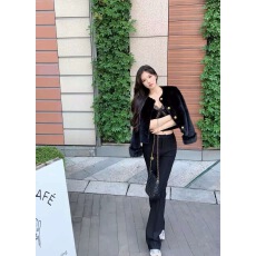 批发高级感超好看小香风黑色短款仿皮草小个子休闲加厚外套女装初冬款