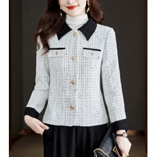 批发毛呢<b class='q'>短外套</b>女士装春秋冬2024年新款小个子风衣小香风时尚洋气上衣