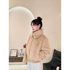 批发环保皮草毛绒绒外套女<b class='q'>冬</b>季2025新款高级感老钱风时尚气质翻领上衣