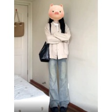 批发深秋韩系拼接棒球服外套女2024秋冬季新款宽松休闲百搭<b class='q'>夹克</b>上衣女