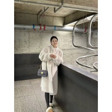 批发2024冬季新款水貂绒大衣加厚加棉宽松立领羊羔毛中长款皮草外套女