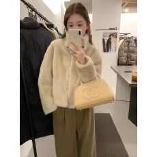 批发水貂绒外套女冬季2025新款立领加厚环保皮草保暖短款毛绒上衣潮