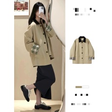 批发韩系风衣外套女2025春秋季新款小个子开春休闲赫本风高级感日系