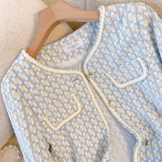 批发小香风气质短外套女秋冬季2024秋装新款时尚宽松百搭女士开<b class='q'>衫</b>上衣