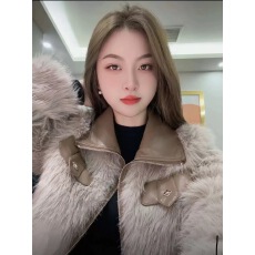批发2024新款冬季皮草外套女士短款翻领仿狐狸毛长袖韩版时尚加厚上衣
