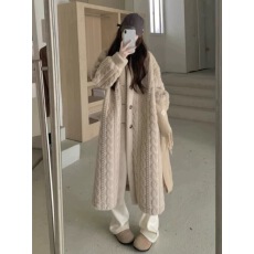 批发皮草女2023冬季新款环保麻花貂皮毛一体洋气加厚长款毛毛外套大衣