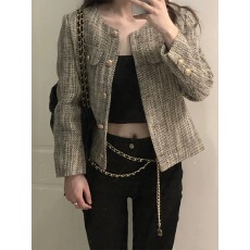 批发新款炸街气质小香风长袖开衫<b class='q'>外套</b>女装早秋高级感宽松<b class='q'>显瘦</b>百搭上衣