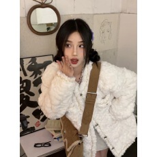 批发仿皮草小香风羊羔毛外套女新款<b class='q'>秋</b>冬高级感加厚宽松呢子大衣ins潮