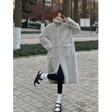 批发环保皮毛一体<b class='q'>大衣</b>女冬季韩版水貂绒中长款加厚加棉毛毛绒<b class='q'>皮草</b>外套