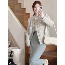 批发爆款小香风外套女2024新款短款高端小个子秋款法式名媛设计感上衣