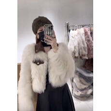 批发2024新款冬季皮草外套女士短款翻领仿<b class='q'>狐狸毛</b>长袖韩版时尚加厚上衣