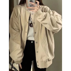 批发深<b class='q'>秋</b>韩系拼接棒球服外套女2024<b class='q'>秋</b>冬季新款宽松休闲百搭夹克上衣女