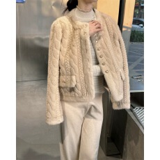 批发洋气皮草外套女<b class='q'>秋</b>冬款显瘦短款时尚保暖水貂毛毛绒貂皮2025年新款