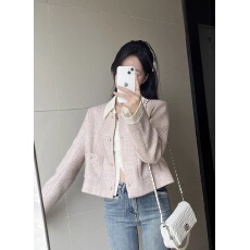批发法式粉色小香风外套女秋季今年流行高定名媛小个子洋气短款上衣潮