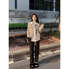 批发新款炸街气质小香风长袖开衫外套女装早秋高级感宽松显瘦百搭上衣