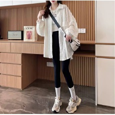 批发法式白色镂空防晒衬衫外套女夏季薄款上衣外搭开衫高级感休闲衬衣