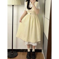 批发<b class='q'>日系</b>文艺学院风<b class='q'>连衣裙</b>女夏季可爱甜美小清新气质淑女裙子收腰显瘦